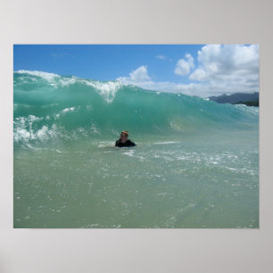 Pounders Beach auf Oahu Poster