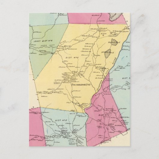 Poundridge, Stadt Postkarte (Vorderseite)