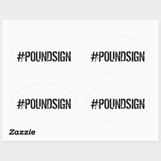 #POUNDSIGN Sticker (Blatt)