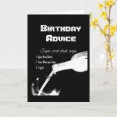 ***POUR, DASS WEIN SIE IST ***GEBURTSTAG*** KARTE (Gelbe Blume)