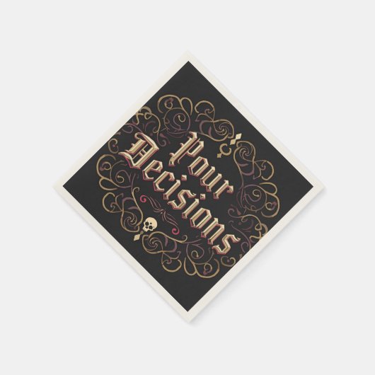 Pour Decisions Napkins - Party Decor Serviette (Ecke)