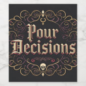 Pour Decisions Napkins - Party Decor Weinetikett (Einzelnes Label)