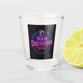 Pour Decisions Neon Retro Bar Edition Schnapsglas