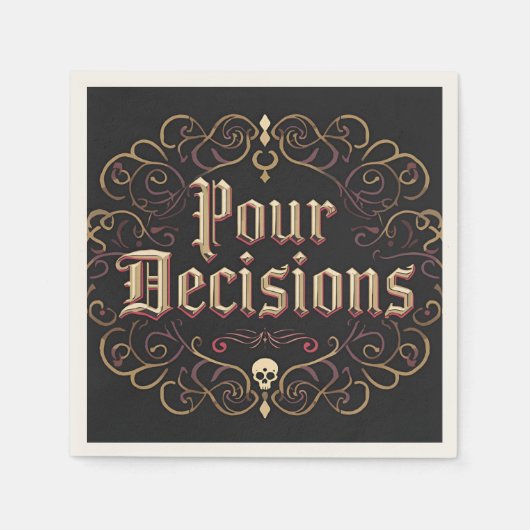 Pour Decisions Servietten - Party Dekoration (Vorderseite)