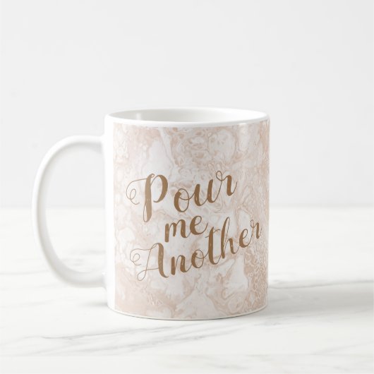 Pour Me Another Beige Paint Wirbel Kaffeetasse (Links)