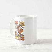 Pour Me Some Coffee Retro Typography Design – Vint Kaffeetasse (Vorderseite Links)
