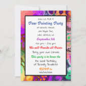 Pour Painting Party Geburtstag Einladung (Vorderseite)