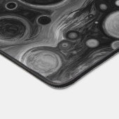 Pour Pour Art Fluid Art Black and White Schreibtischunterlage (Ecke)