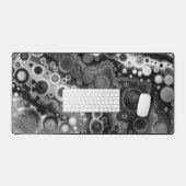 Pour Pour Art Fluid Art Black and White Schreibtischunterlage (Tastatur & Maus)