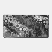Pour Pour Art Fluid Art Black and White Schreibtischunterlage (Vorderseite)