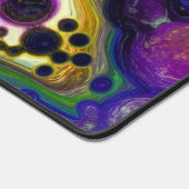 Pour Pour Art Fluid Art Lila, grün, schwarz Schreibtischunterlage (Ecke)