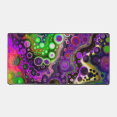 Pour Pour Art Fluid Art Lila, grün, schwarz Schreibtischunterlage (Vorderseite)