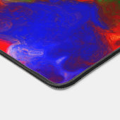 Pour Pour Art Fluid Art Rot und Blau Schreibtischunterlage (Ecke)