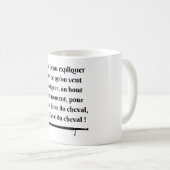pour savoir faire du cheval (noir) kaffeetasse (VorderseiteRechts)