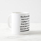 pour savoir faire du cheval (noir) kaffeetasse (Vorderseite Links)