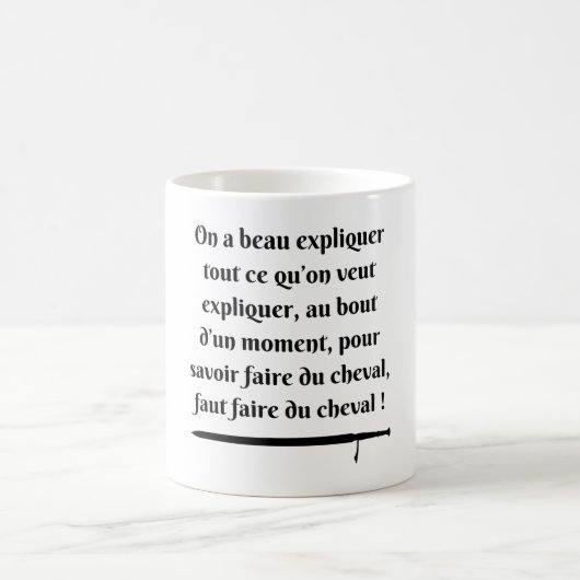 pour savoir faire du cheval (noir) kaffeetasse (Mittel)