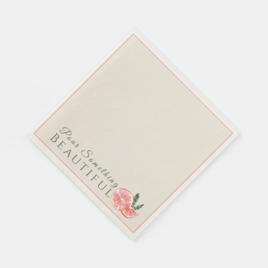Pour Something Beautiful Mimosa Bar Serviette (Ecke)
