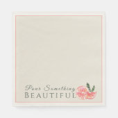 Pour Something Beautiful Mimosa Bar Serviette (Vorderseite)