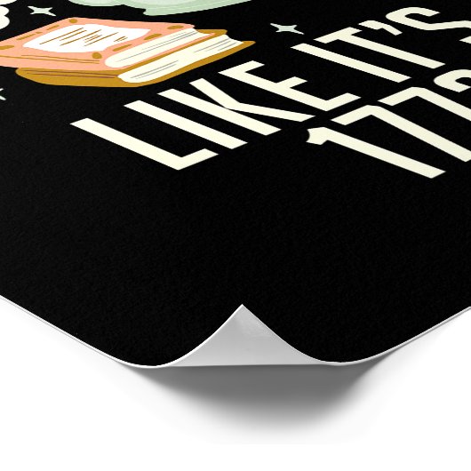 Pour Tea like its 1773 Teach History funny Poster (Ecke)