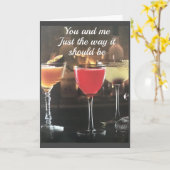 *POUR THE WINE & YOU and ME AND MISTLETOWS FOLLOWS Karte (Gelbe Blume)