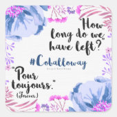 Pour Toujours Quadratischer Aufkleber (Vorderseite)