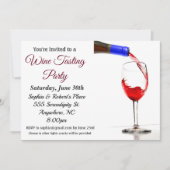 Pour Wine Degustation Party Einladung (Vorderseite)
