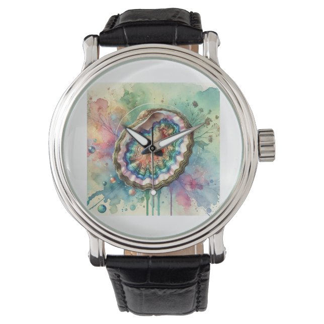 Pourtales abalone 170724AREF126 - Watercolor Armbanduhr (Vorderseite)