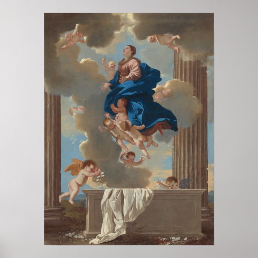 Poussin - Annahme der Jungfrau Poster (Vorne)