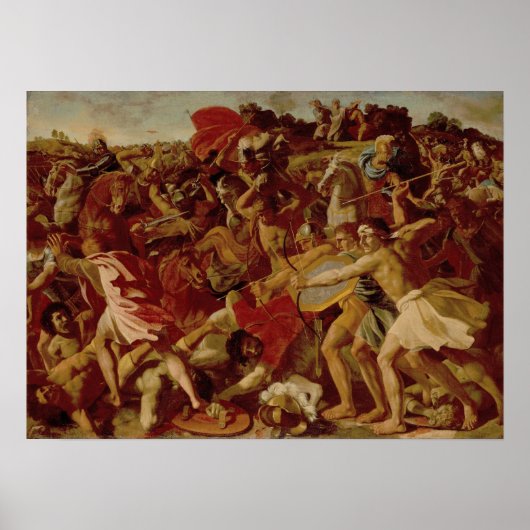 Poussin - Der Sieg Joshuas über den Amalekit.. Poster (Vorne)