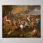 Poussin - der Triumph von Bacchus Poster (Vorne)