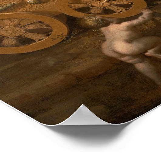 Poussin - der Triumph von Bacchus Poster (Ecke)