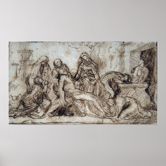 Poussin - Die Entombierung Poster (Vorne)