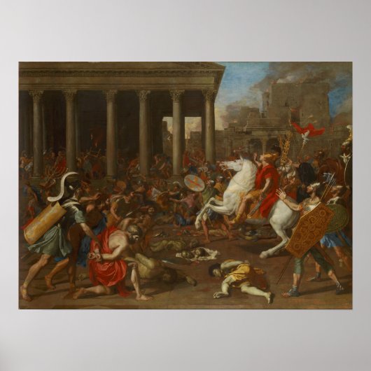 Poussin - Die Eroberung Jerusalems durch Kaiser Ti Poster (Vorne)