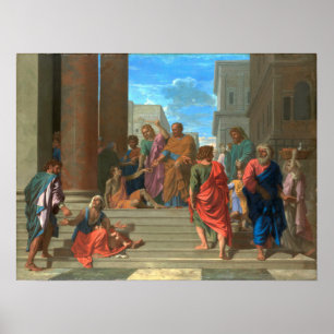 Poussin - Die Heiligen Petrus und Johannes heilen Poster