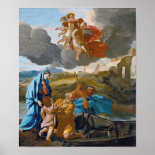 Poussin - Die Rückkehr der heiligen Familie aus Äg Poster