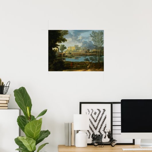 Poussin - Französische Landschaft Poster (Heimbüro)