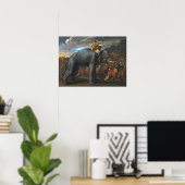 Poussin - Hannibal überquert die Alpen auf Elefant Poster (Heimbüro)