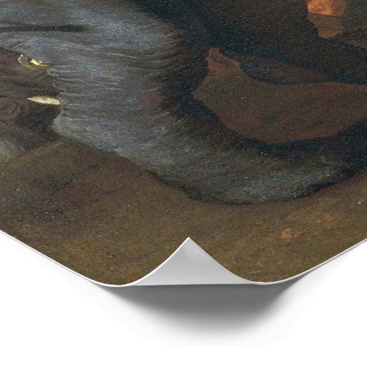 Poussin - Hannibal überquert die Alpen auf Elefant Poster (Ecke)