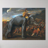 Poussin - Hannibal überquert die Alpen auf Elefant Poster (Vorne)
