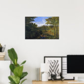 Poussin - Landschaft mit zwei Nymphen und einer Sc Poster (Heimbüro)