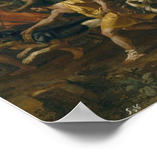 Poussin - Meleager-Jagd Poster (Ecke)