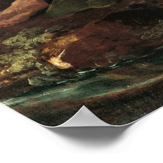 Poussin - Midas Waschen an der Quelle des Paktes.. Poster (Ecke)