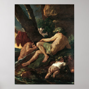 Poussin - Midas wäscht sich am Quell des Pakt… Poster