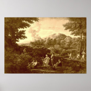 Poussin - Orpheus und Eurydike Poster