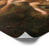 Poussin - Pan und Syrinx Poster (Ecke)