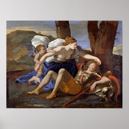 Poussin - Rinaldo und Armida Poster (Vorne)