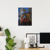 Poussin - Saint John Baptizing Christ Poster (Heimbüro)