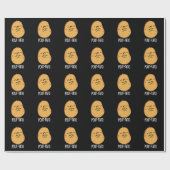 Pout-tato Funny Potato Pun Dark BG Geschenkpapier (Flach)