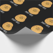 Pout-tato Funny Potato Pun Dark BG Geschenkpapier (Ecke)
