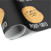 Pout-tato Funny Potato Pun Dark BG Geschenkpapier (Rolleneckpunkt)